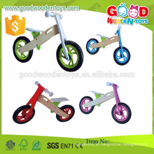 Bicicleta de madeira para crianças de venda quente, bicicleta de equilíbrio de madeira popular, bicicleta nova para crianças de moda